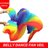 Women New Arrival Belly Dance Accessories Silk Fan Dance Hand Fan Vertical Style