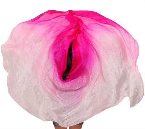 Hot selling women cheap belly dance silk veils rose pink