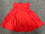 Nimiman Women Cheap Latin Dance Skirt Red Color
