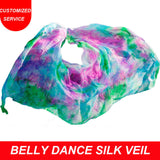 New Arrivals Cheap Women Belly Dance Silk Veil on Sale Tie-dyed Color