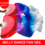 Chinese Women Cheap Belly Dance Silk Fan Veils Performance Dance Accessories