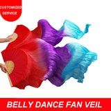 Women Cheap Silk Belly Dance Fan Veils Belly Dancing Accessories on Sale